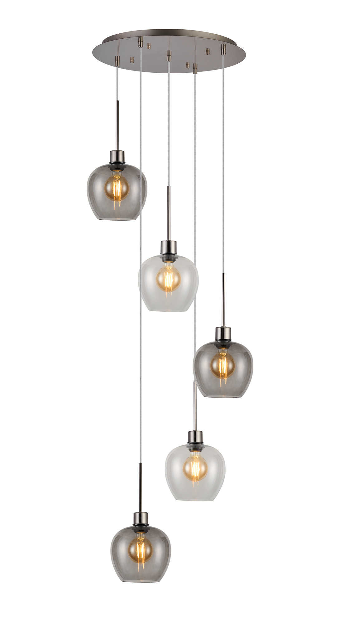 Lori Satin Nickel Ceiling Lights Deco Multiple Pendant